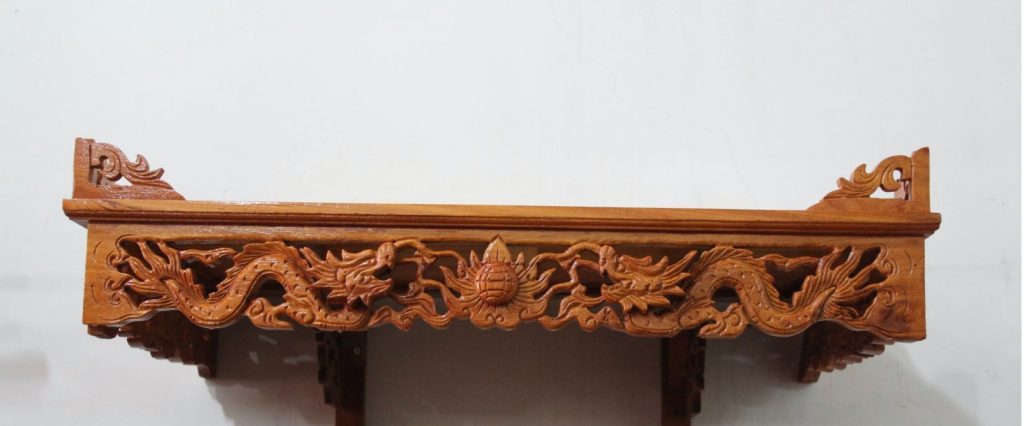 Mẫu sản phẩm bàn thờ treo tường Nam Từ Liêm được thiết kế chuẩn Lỗ Ban