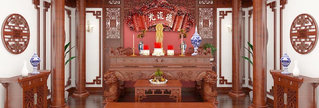 Mẫu bàn thờ ở Yên Bái đẹp được làm hoàn toàn bằng gỗ tự nhiên