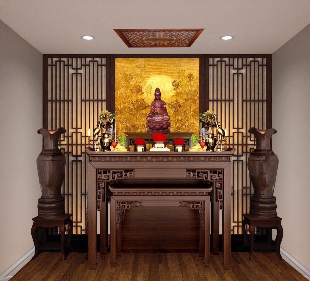 Bàn thờ Phật 2 cấp đẹp