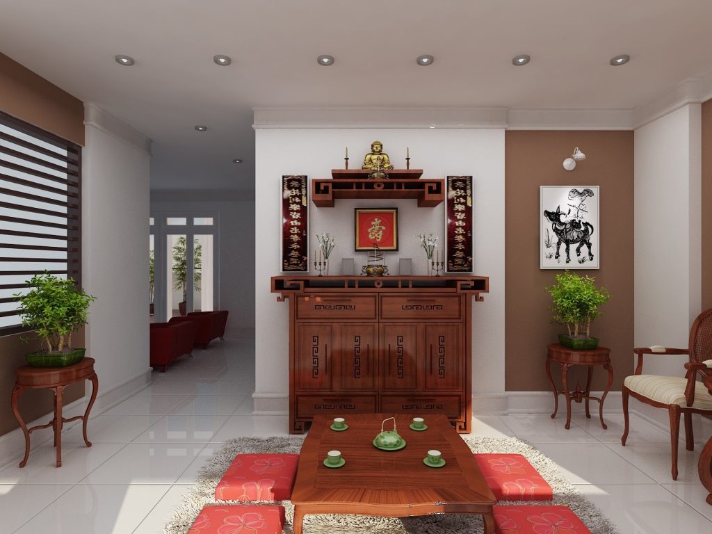 Chiều cao bàn thờ Phật đứng chuẩn phong thủy