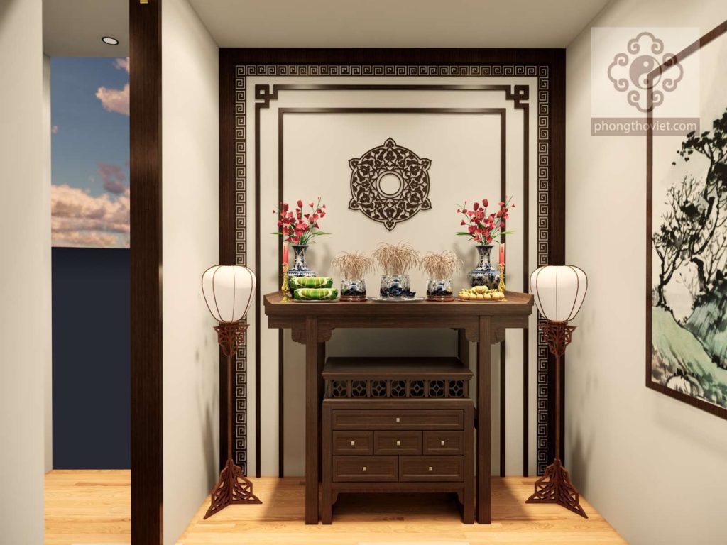 Địa chỉ thiết kế phòng thờ ở Lạng Sơn đẹp và chuẩn phong thủy