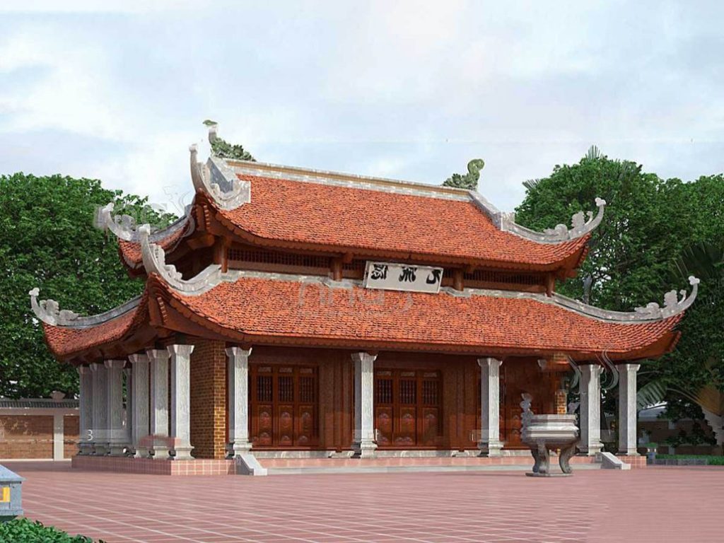 Nhà thờ họ 2 tầng 8 mái