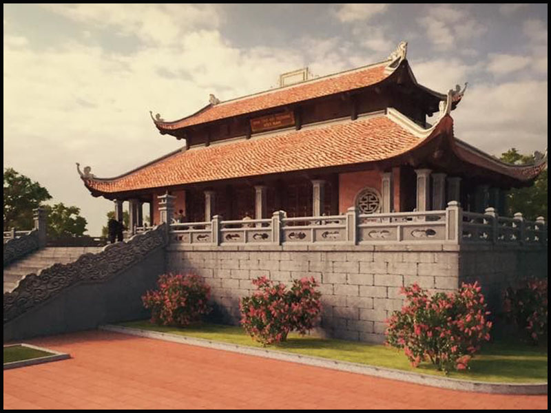 Nhà thờ họ 2 tầng có lối trúc trúc truyền thống kết hợp hiện đại